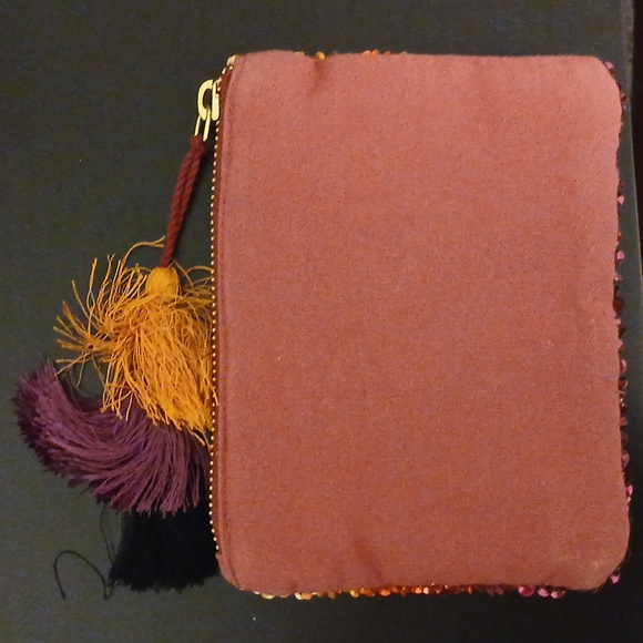 Oliver Bonas Sequined Zip Pouch - Picture 2 of 7